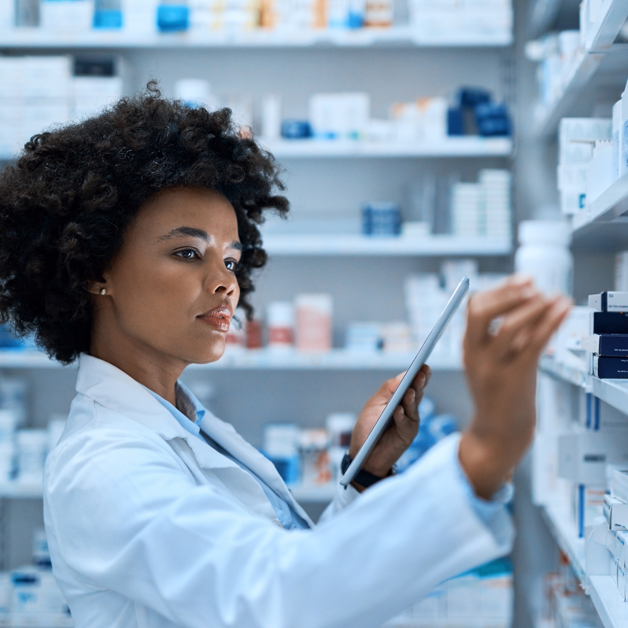 Professional pharmacist providing healthcare services